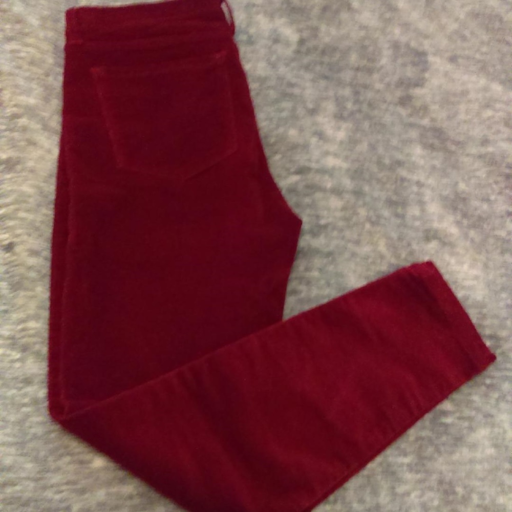Banana Republic red corduroy skinny jeans